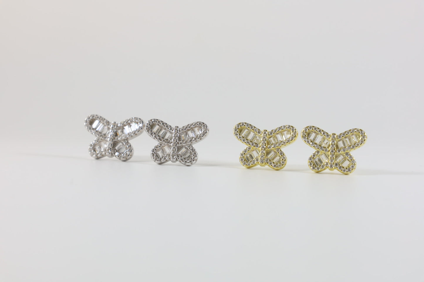 Baguette Butterfly Earrings