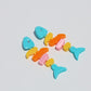 Color pop fish earrings