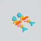 Color pop fish earrings