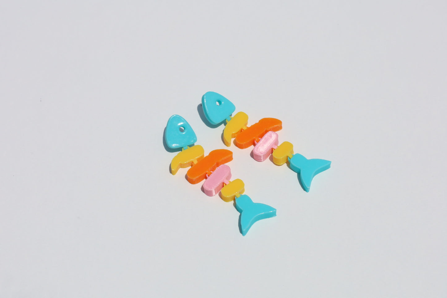 Color pop fish earrings