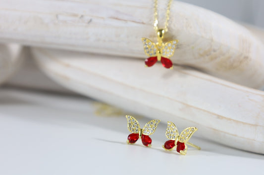 Red Butterfly Set