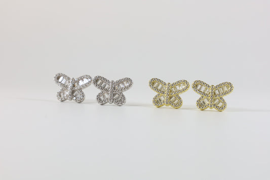 Baguette Butterfly Earrings