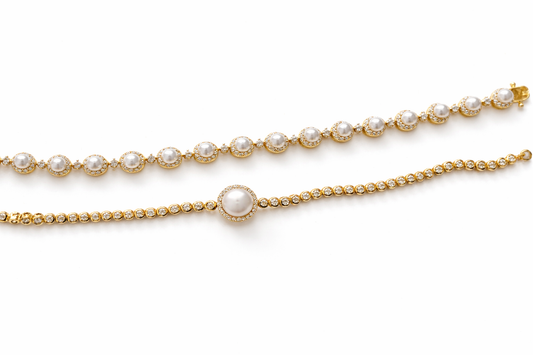 Faux Pearl World bracelets