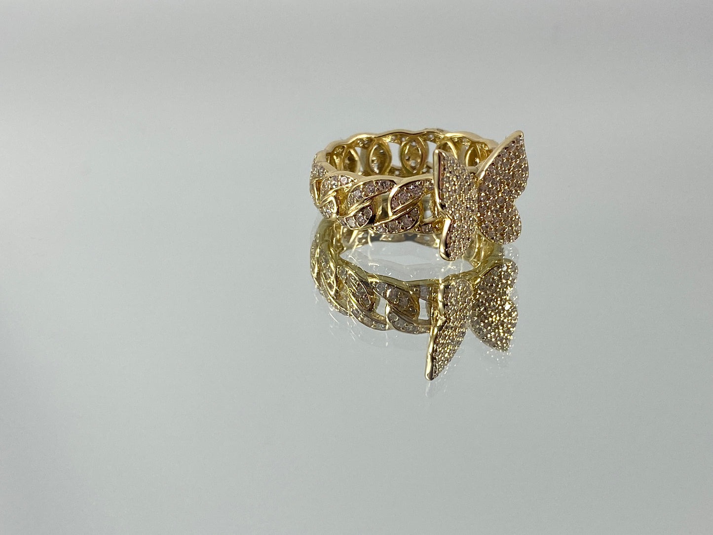 Cuban Link Butterfly Ring