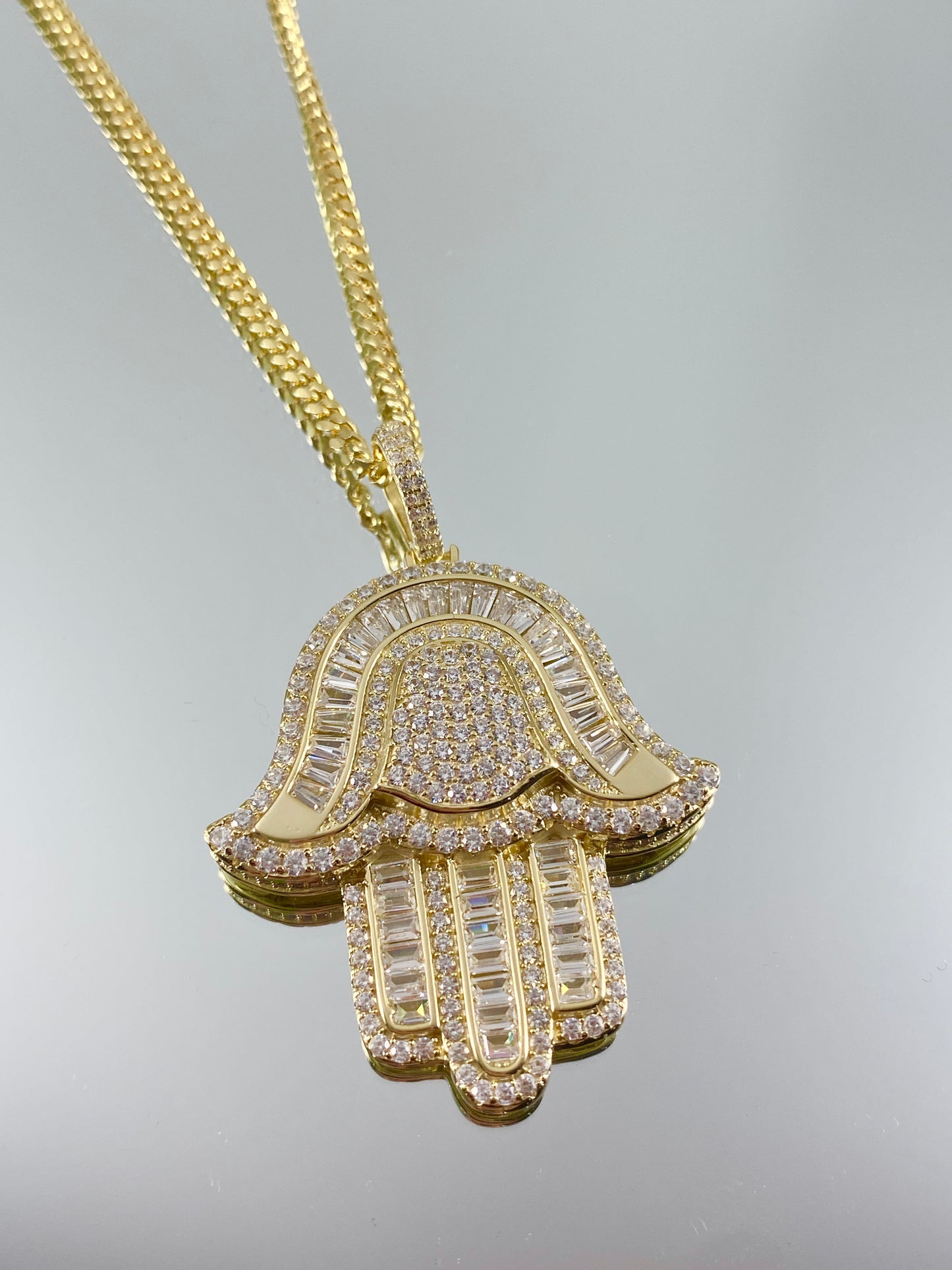 Hamsa Baguette pendant