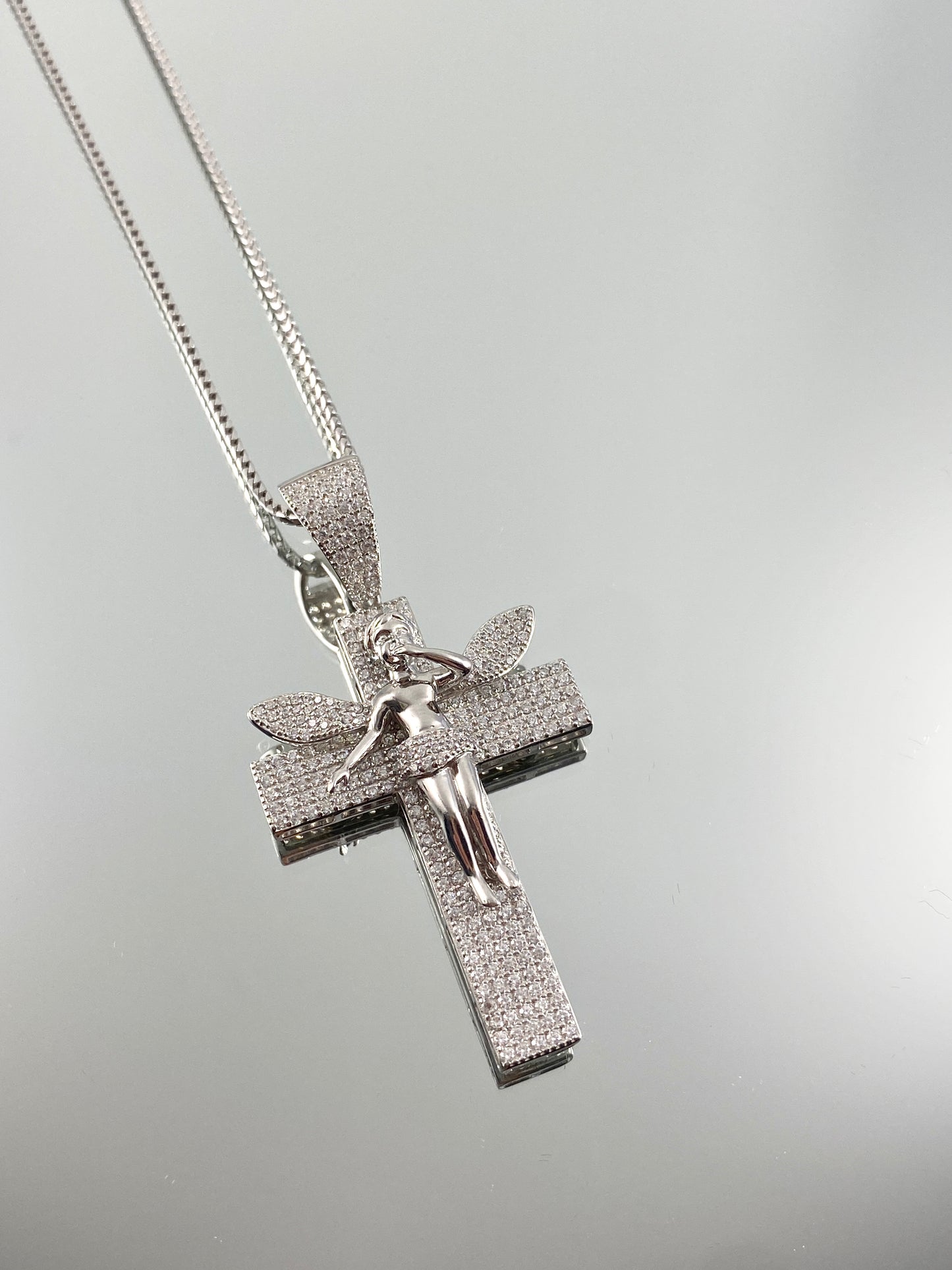 Angel cross pendant