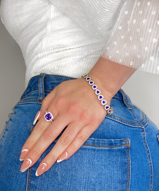 Purple Heart Bracelet